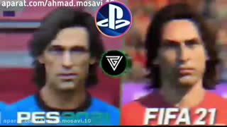 مقایسه بازیکنان قدیمی در بازی pes و fifa