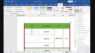 کادرهای جدول در ورد - Border (نصب و راه اندازی پایه دهم شبکه و نرم افزار)