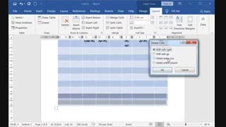 حذف سطر و ستون جدول در ورد (نصب و راه اندازی پایه دهم شبکه و نرم افزار)