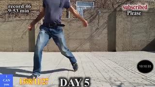 روز پنجم(5) روپایی با توپ فوتسال--رکورد 46--دقیقه 53-9-1
