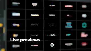 پیش نمایش 1000+ تایتل و تایپوگرافی آماده برای افترافکت