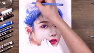 نقاشی آیو Drawing IU Blueming