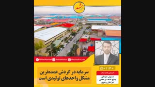 سرمایه در گردش واحدهای تولیدی برای خرید مواد اولیه کاهش پیدا کرده است