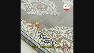 فرش طرح ترنج محراب ترک وینتیج گلبرجسته کد 6192 - فرش مارکت - خرید اینترنتی فرش کاشان