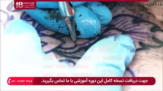 آموزش مدل تاتو گل بر روی گردن ( دوبله فارسی )