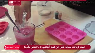 آموزش ساخت صابون ژله ای با پودر ژلاتین در قالب طرح گل ( زبان فارسی )