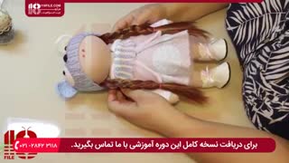 آموزش دوخت لباس کلاه دار برای عروسک روسی