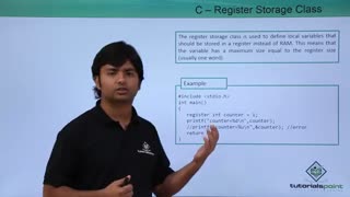 آموزش برنامه نویسی سی 47 - کلاس ذخیره سازی ثبات