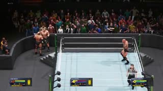 گیم پلی بازی 2k20 کشتی کج : GOLDBERG vs BROCK LESNER vs THE ROCK