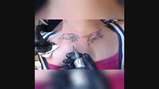 تاتو پشت گردن مرد