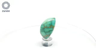 نگین فیروزه رگه طلایی نیشابوری سبز کد N131