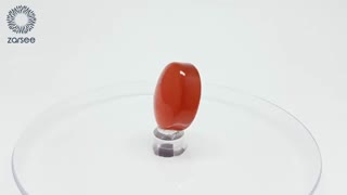 نگین عقیق قرمز یمن اصل تراش بیضی کد N155