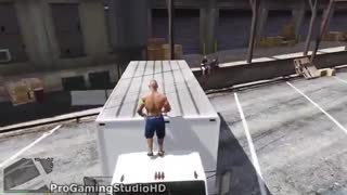 وقتی بازی GTA V به بازی کشتی کج تبدیل می شه