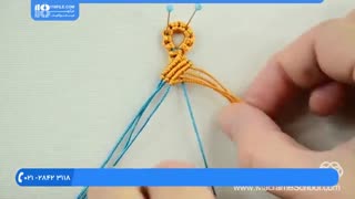 مراحل 0 تا 100 ساخت دستبند مکرومه دخترانه مهره ای