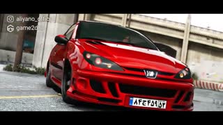پژو 206 آلبالویی در GTA V