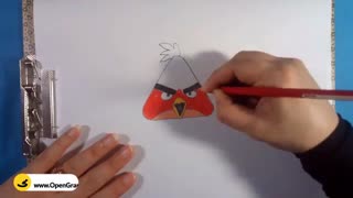 آموزش نقاشی انگری بردز قرمز