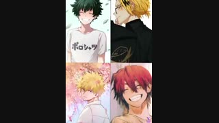 میکس ازچهار شخصیت از انیمه مای هیرو اکادمی ساخت خودم:)