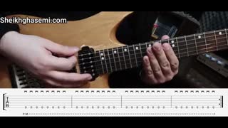 آموزش گیتار الکتریک تکنیک پالم میوت ( سیم ششم)