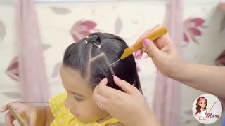 آموزش مدل مو بچه گانه دختر شلوغ- مومیس مرجع و مشاور مو