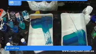 نقاشی با رزین اپوکسی - نقاشی آبستره عروس دریایی سه بعدی