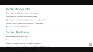 Iranian Dates Supplier Crystal Date
