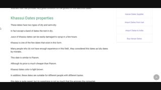 Khassui Dates Crystal Dates