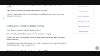Shahani Dates Distributor Crystal Dates