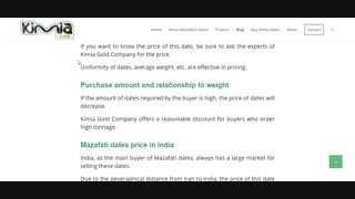 Mazafati Date Price Kimia Dates