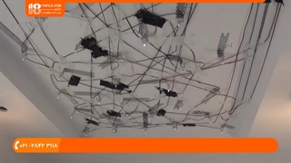 نصب آسمان مجازی _ نحوه نورپردازی سقف کشسان