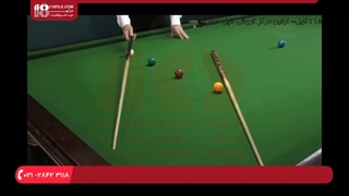 ضربه به توپ در هنگام تاچینگ بال ( توپ چسبیده ) _ بیلیارد
