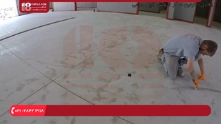 پوشش تمام درز و ترک های موجود بر روی کف قبل از اعمال اپوکسی