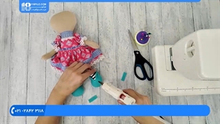 آموزش دوخت عروسک روسی دخترانه همراه با لباس چین دار