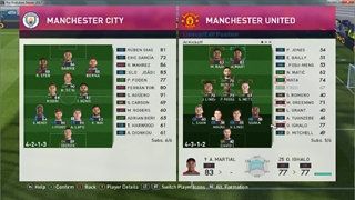 نیمه دوم شبیه سازی بازی منچستر سیتی - منچستر یونایتد ( دربی منچستر ) در بازی PES 2017