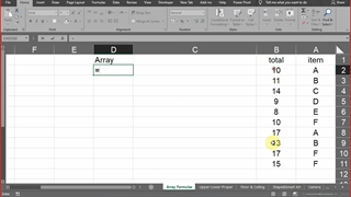 Excel-Array Formula