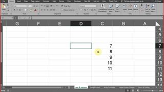 Excel Column and Row Functions